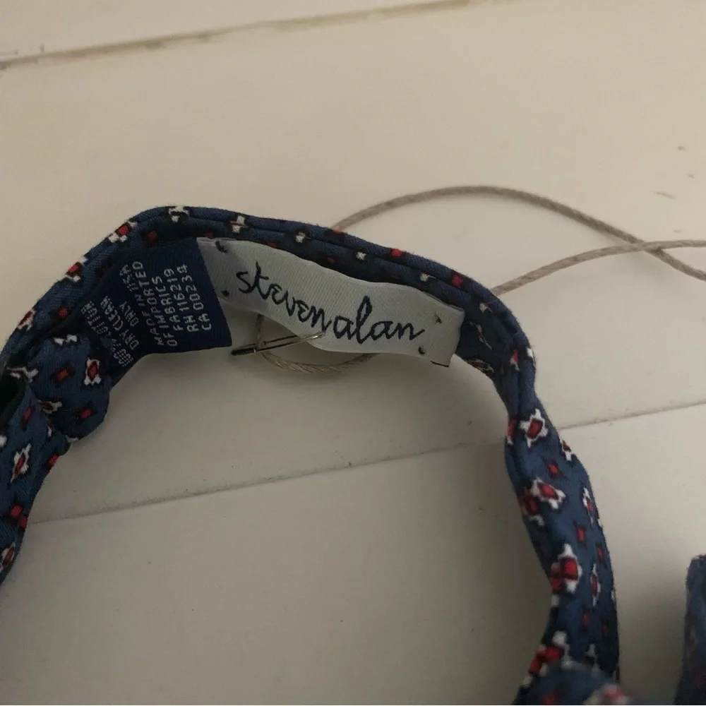 Steven Alan Bowtie Blue Red - Picture 6 of 7